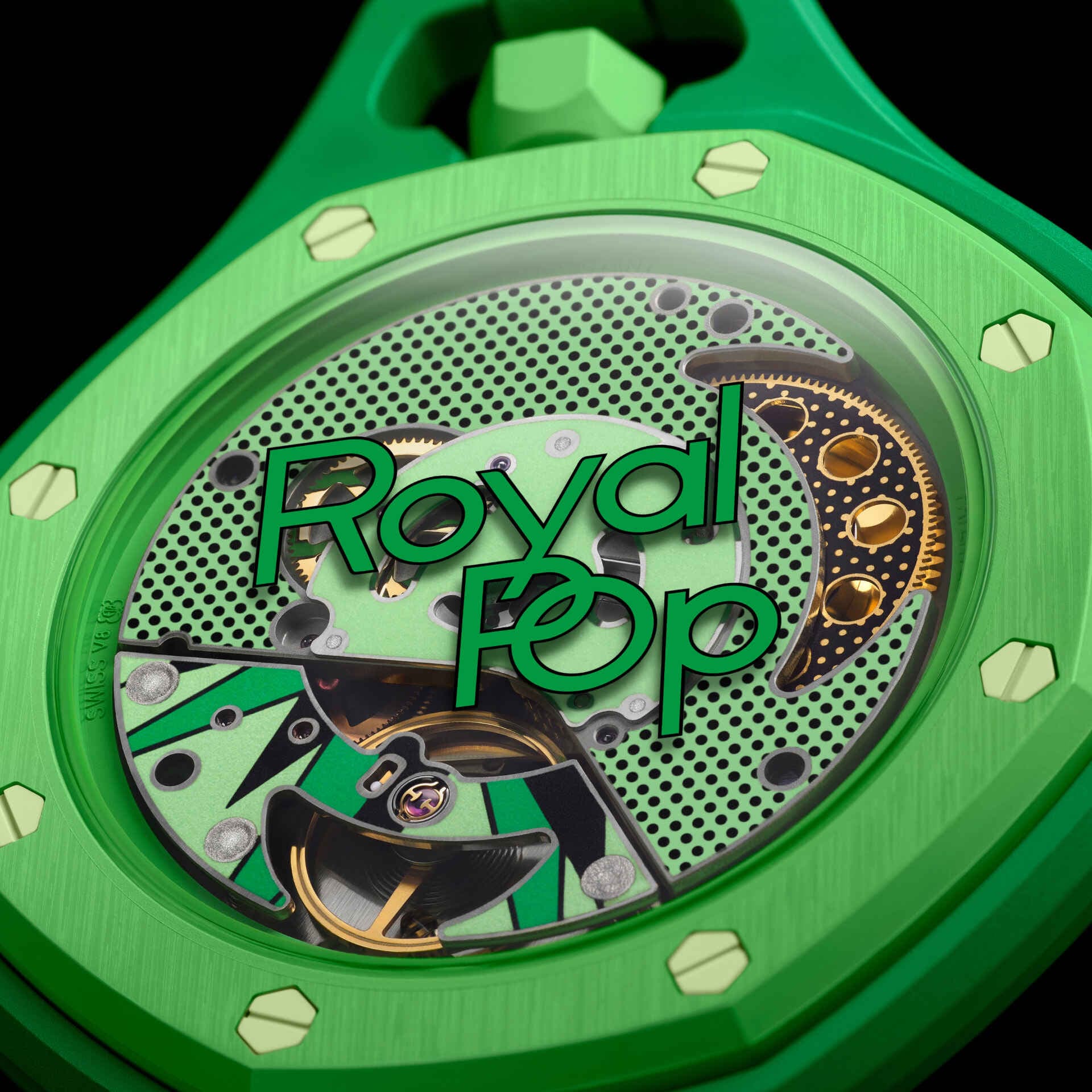 GREEN EIGHT Audemars Piguet x Swatch Royal Pop pocket watch