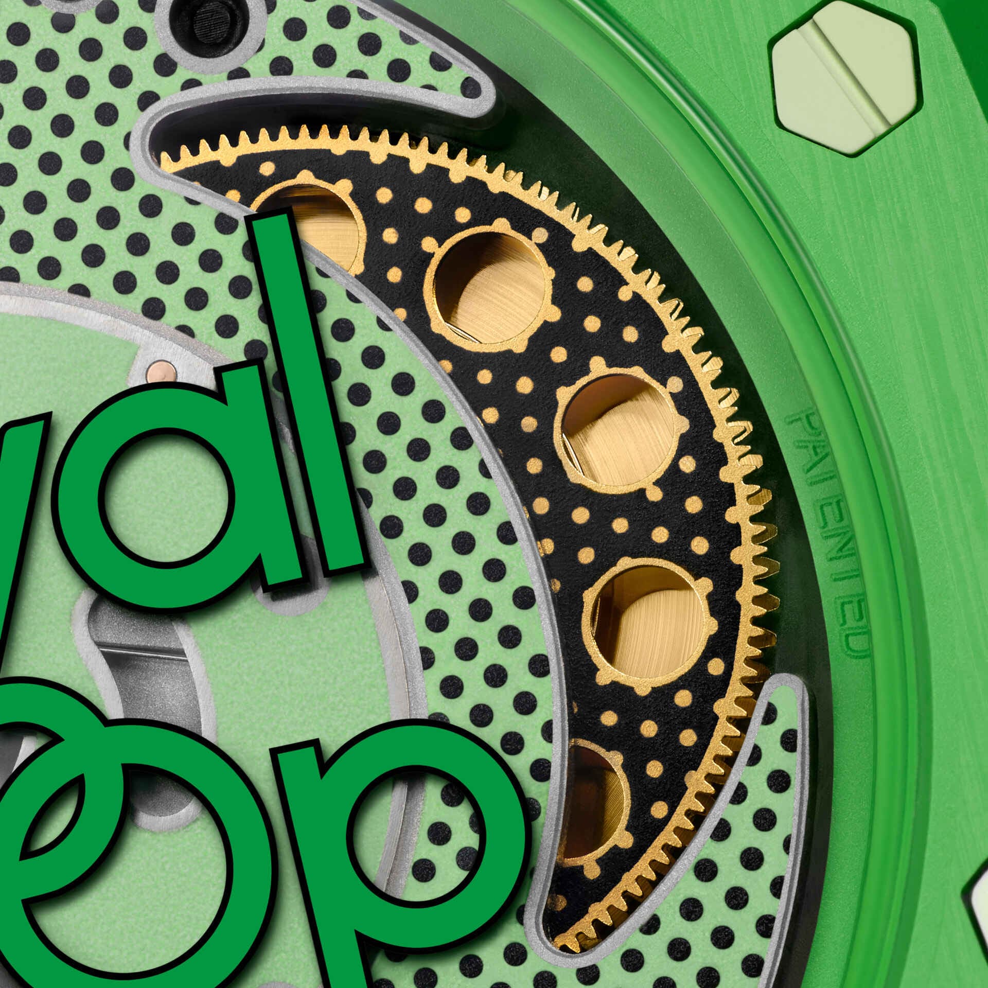 GREEN EIGHT Audemars Piguet x Swatch Royal Pop pocket watch
