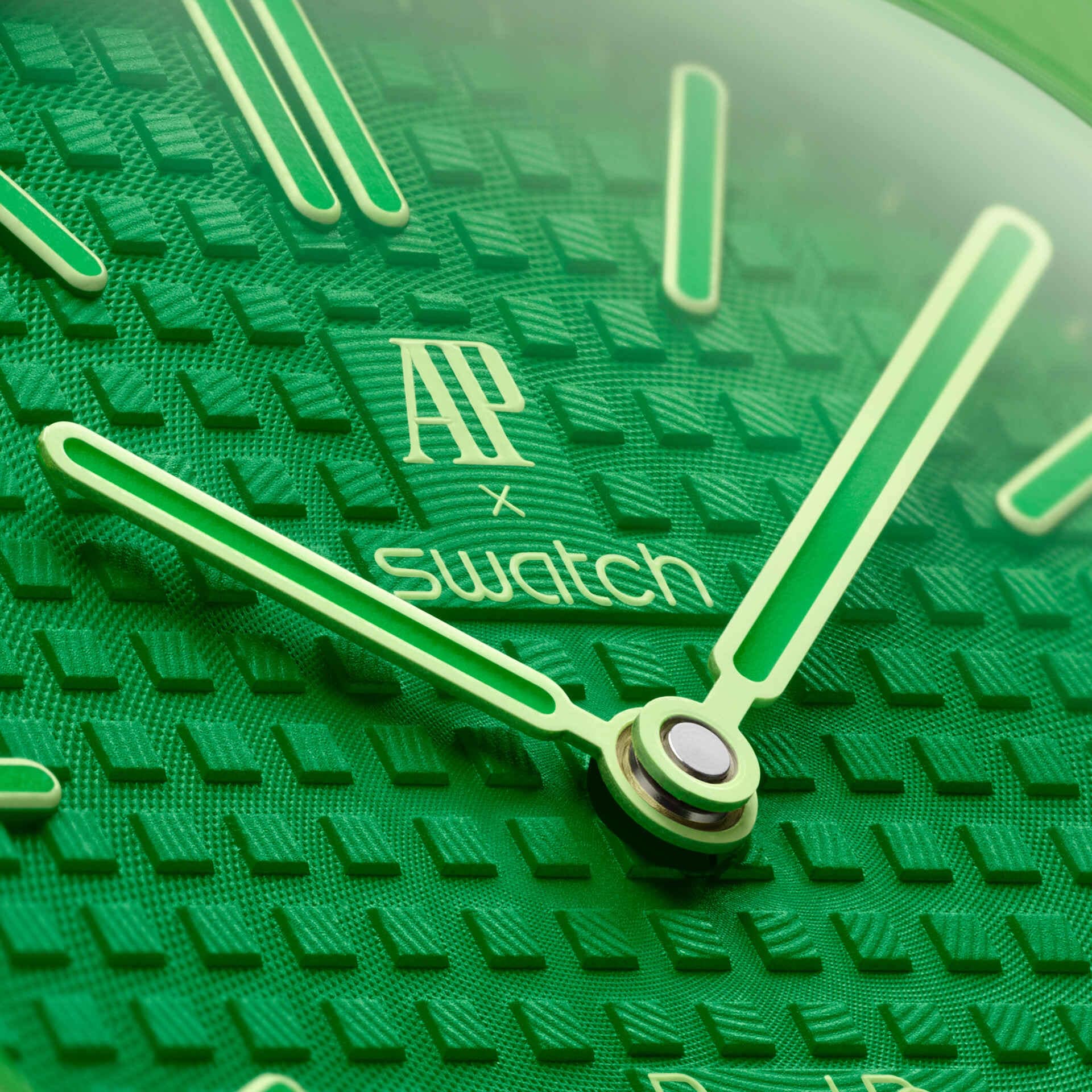 GREEN EIGHT Audemars Piguet x Swatch Royal Pop pocket watch